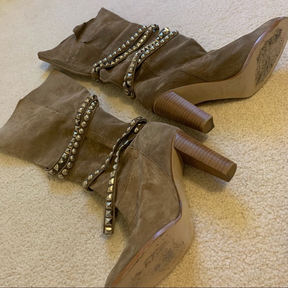 ZARA Suede Studded Boots - Picture 3 of 6